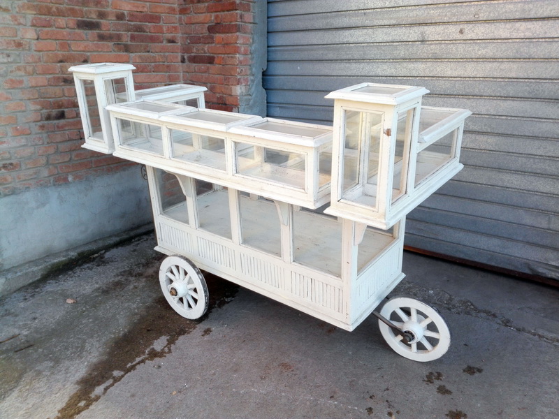 carro puesto venta ambulante vitrina madera cristal 87-112-203x174-217x52-72-103 1u